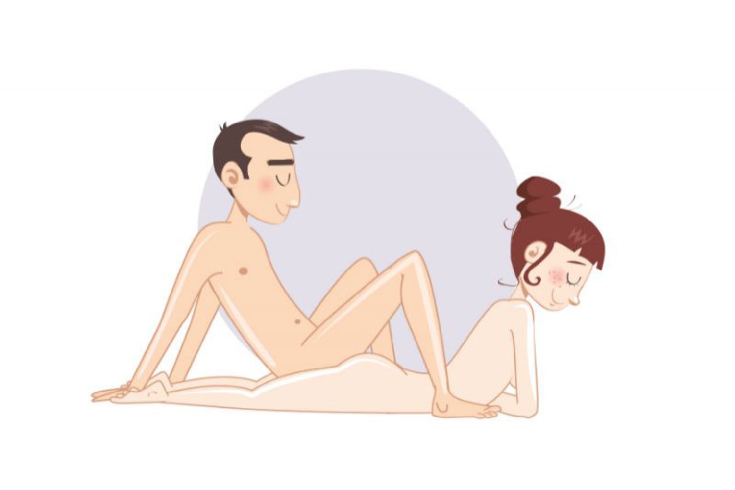An Illustration Of The Ear Muffs Sex Position.